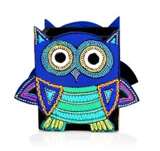 Handcrafted Wooden Owl Motif Pen Stand